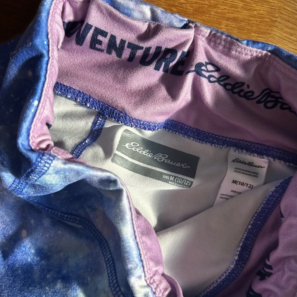 Eddie Bauer Cosmic Blue Girls Leggings size 10/12